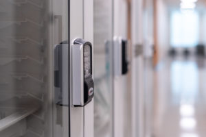 keypad on locking cabinet