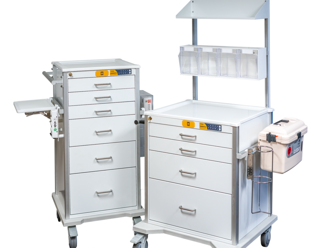 Configurable Procedure Cart, Crash Cart Setup EVERHUTCH