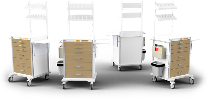 EVERHUTCH suture STAT cart for wound care supplies